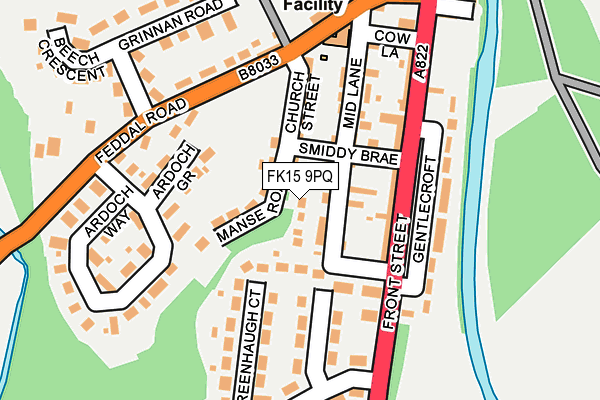 FK15 9PQ map - OS OpenMap – Local (Ordnance Survey) FK15 9PQ map - OS OpenMap – Local (Ordnance Survey)