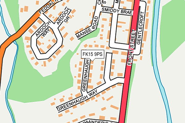 FK15 9PS map - OS OpenMap – Local (Ordnance Survey)