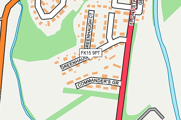 FK15 9PT map - OS OpenMap – Local (Ordnance Survey) FK15 9PT map - OS OpenMap – Local (Ordnance Survey)