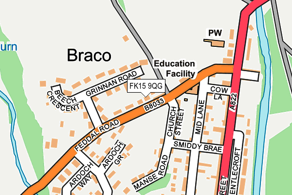 FK15 9QG map - OS OpenMap – Local (Ordnance Survey) FK15 9QG map - OS OpenMap – Local (Ordnance Survey)