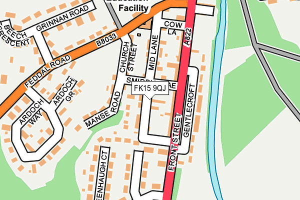 FK15 9QJ map - OS OpenMap – Local (Ordnance Survey)