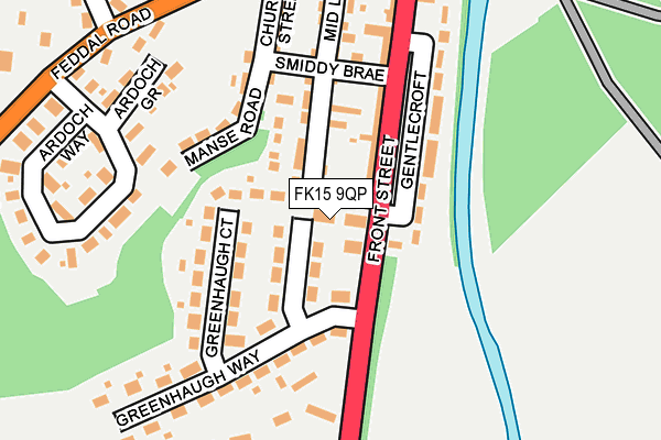 FK15 9QP map - OS OpenMap – Local (Ordnance Survey) FK15 9QP map - OS OpenMap – Local (Ordnance Survey)