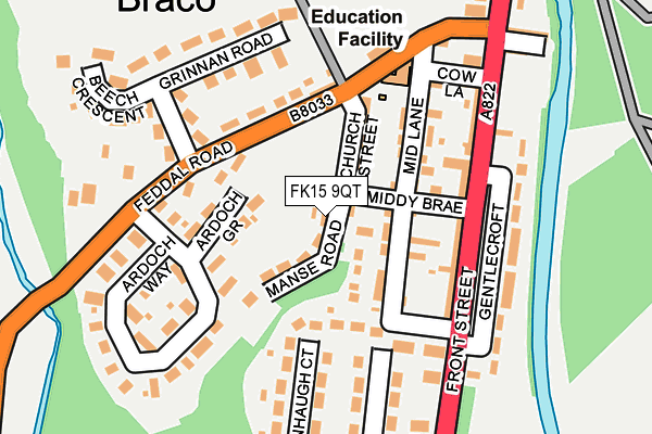 FK15 9QT map - OS OpenMap – Local (Ordnance Survey) FK15 9QT map - OS OpenMap – Local (Ordnance Survey)