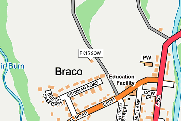 FK15 9QW map - OS OpenMap – Local (Ordnance Survey) FK15 9QW map - OS OpenMap – Local (Ordnance Survey)