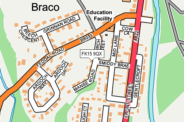FK15 9QX map - OS OpenMap – Local (Ordnance Survey) FK15 9QX map - OS OpenMap – Local (Ordnance Survey)