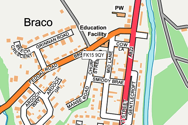 FK15 9QY map - OS OpenMap – Local (Ordnance Survey) FK15 9QY map - OS OpenMap – Local (Ordnance Survey)