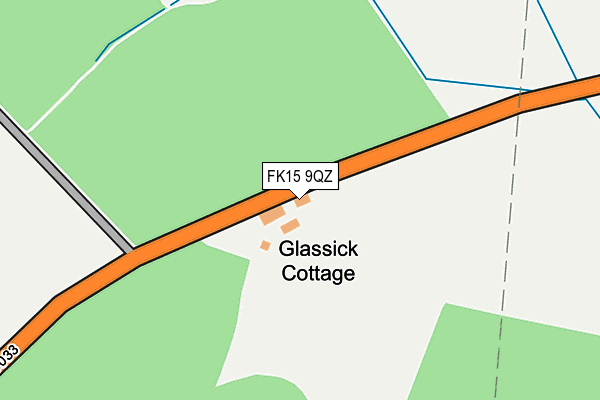 FK15 9QZ map - OS OpenMap – Local (Ordnance Survey) FK15 9QZ map - OS OpenMap – Local (Ordnance Survey)