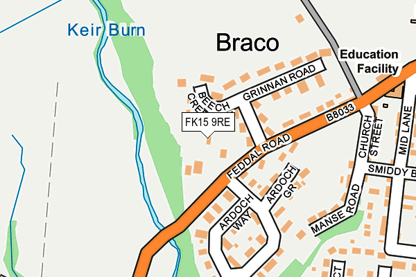 FK15 9RE map - OS OpenMap – Local (Ordnance Survey) FK15 9RE map - OS OpenMap – Local (Ordnance Survey)