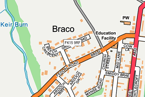 FK15 9RF map - OS OpenMap – Local (Ordnance Survey) FK15 9RF map - OS OpenMap – Local (Ordnance Survey)