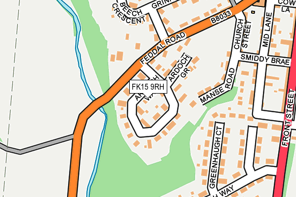 FK15 9RH map - OS OpenMap – Local (Ordnance Survey) FK15 9RH map - OS OpenMap – Local (Ordnance Survey)