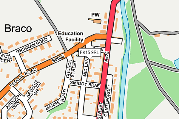 FK15 9RL map - OS OpenMap – Local (Ordnance Survey) FK15 9RL map - OS OpenMap – Local (Ordnance Survey)