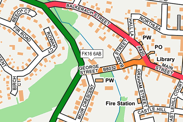 FK16 6AB map - OS OpenMap – Local (Ordnance Survey)