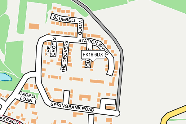FK16 6DX map - OS OpenMap – Local (Ordnance Survey) FK16 6DX map - OS OpenMap – Local (Ordnance Survey)