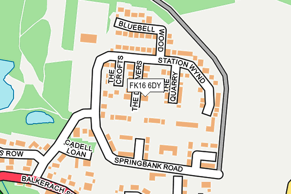 FK16 6DY map - OS OpenMap – Local (Ordnance Survey) FK16 6DY map - OS OpenMap – Local (Ordnance Survey)