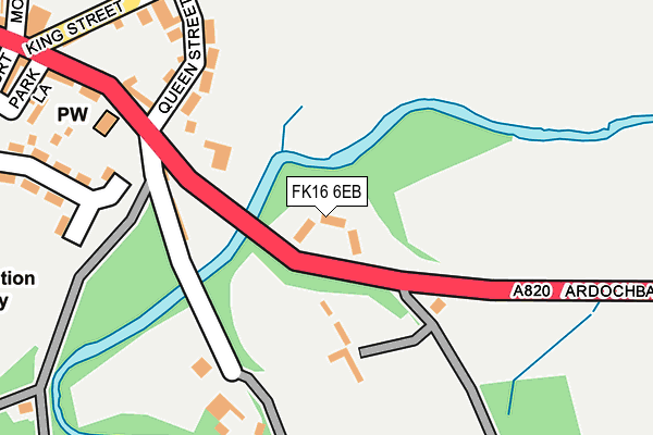 FK16 6EB map - OS OpenMap – Local (Ordnance Survey)