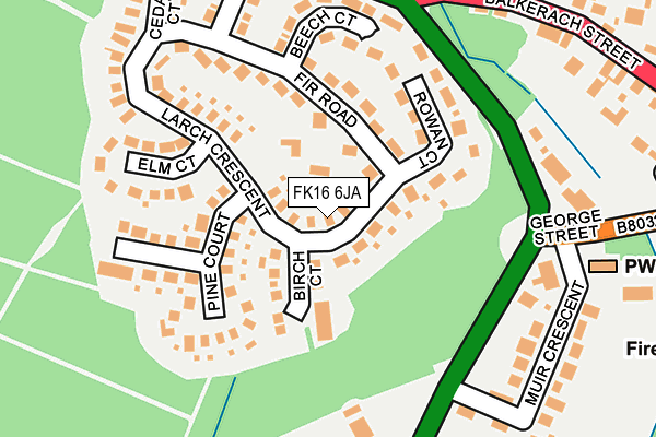 FK16 6JA map - OS OpenMap – Local (Ordnance Survey) FK16 6JA map - OS OpenMap – Local (Ordnance Survey)