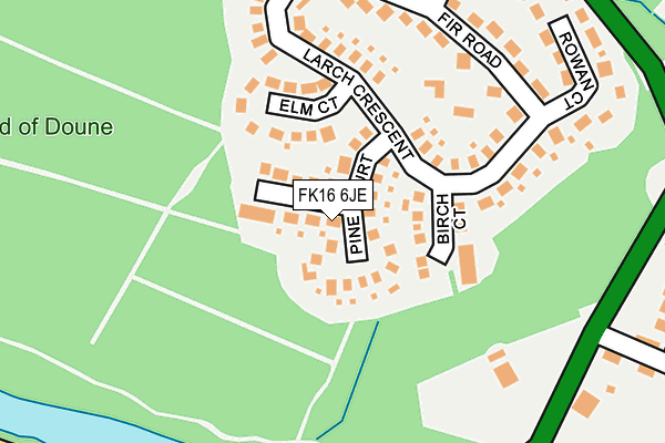 FK16 6JE map - OS OpenMap – Local (Ordnance Survey) FK16 6JE map - OS OpenMap – Local (Ordnance Survey)