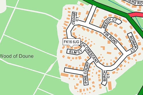 FK16 6JG map - OS OpenMap – Local (Ordnance Survey) FK16 6JG map - OS OpenMap – Local (Ordnance Survey)