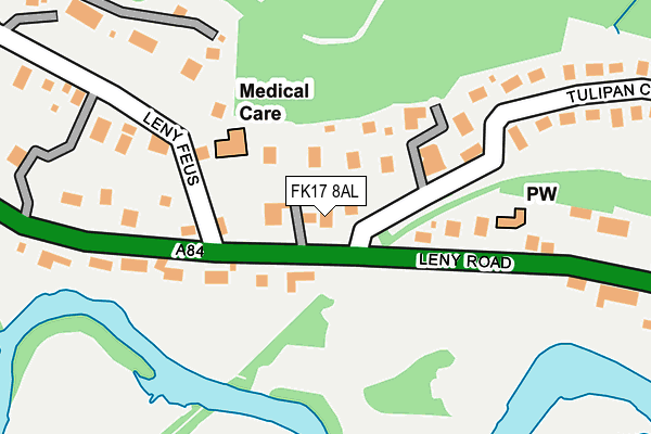 FK17 8AL map - OS OpenMap – Local (Ordnance Survey) FK17 8AL map - OS OpenMap – Local (Ordnance Survey)