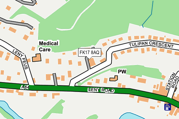 FK17 8AQ map - OS OpenMap – Local (Ordnance Survey) FK17 8AQ map - OS OpenMap – Local (Ordnance Survey)