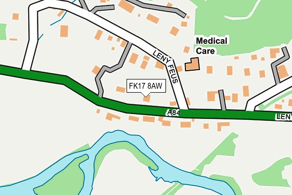 FK17 8AW map - OS OpenMap – Local (Ordnance Survey) FK17 8AW map - OS OpenMap – Local (Ordnance Survey)
