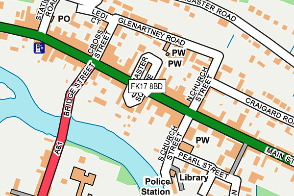 FK17 8BD map - OS OpenMap – Local (Ordnance Survey)