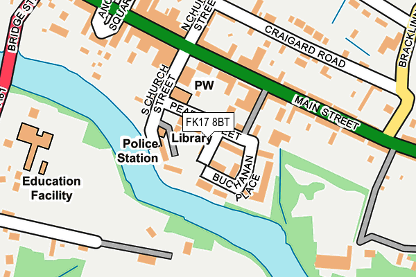 FK17 8BT map - OS OpenMap – Local (Ordnance Survey) FK17 8BT map - OS OpenMap – Local (Ordnance Survey)
