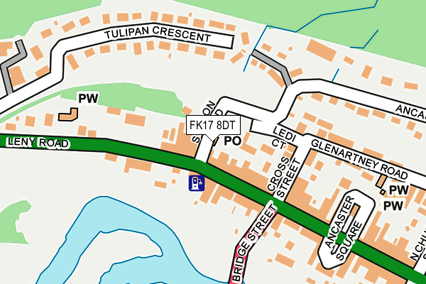 FK17 8DT map - OS OpenMap – Local (Ordnance Survey) FK17 8DT map - OS OpenMap – Local (Ordnance Survey)