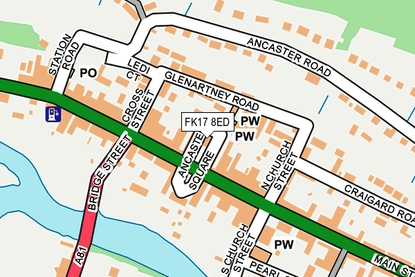 FK17 8ED map - OS OpenMap – Local (Ordnance Survey) FK17 8ED map - OS OpenMap – Local (Ordnance Survey)