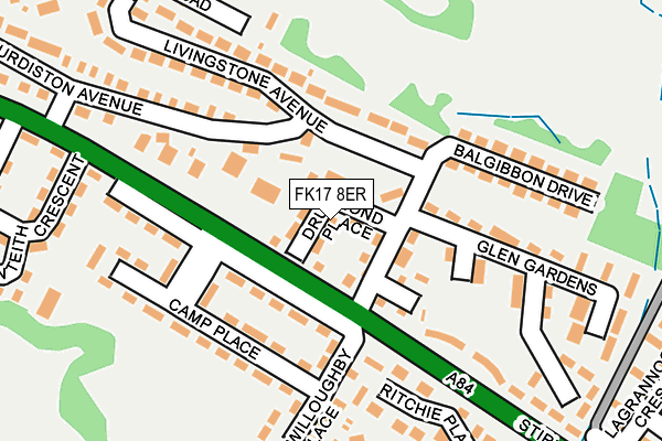 FK17 8ER map - OS OpenMap – Local (Ordnance Survey) FK17 8ER map - OS OpenMap – Local (Ordnance Survey)