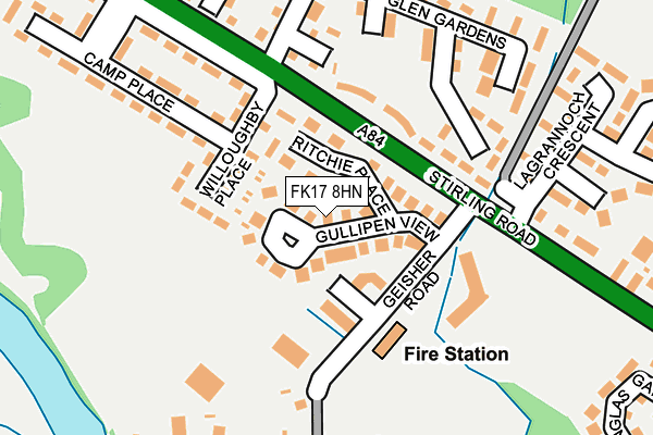FK17 8HN map - OS OpenMap – Local (Ordnance Survey) FK17 8HN map - OS OpenMap – Local (Ordnance Survey)