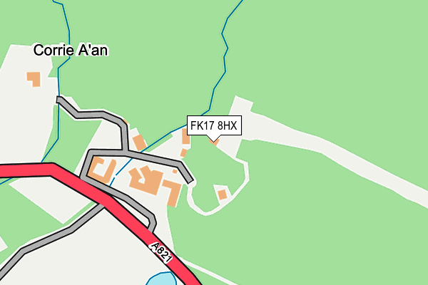 FK17 8HX map - OS OpenMap – Local (Ordnance Survey) FK17 8HX map - OS OpenMap – Local (Ordnance Survey)