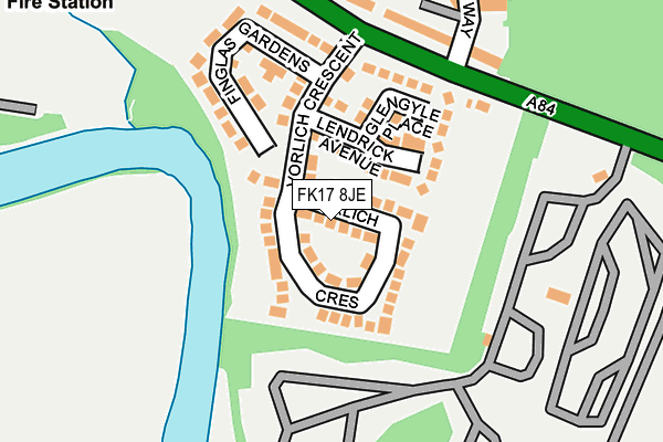 FK17 8JE map - OS OpenMap – Local (Ordnance Survey) FK17 8JE map - OS OpenMap – Local (Ordnance Survey)