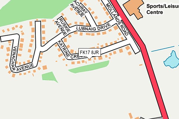 FK17 8JR map - OS OpenMap – Local (Ordnance Survey) FK17 8JR map - OS OpenMap – Local (Ordnance Survey)