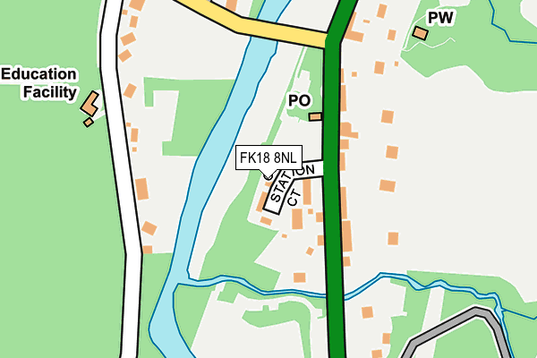 FK18 8NL map - OS OpenMap – Local (Ordnance Survey) FK18 8NL map - OS OpenMap – Local (Ordnance Survey)