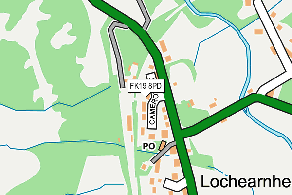 FK19 8PD map - OS OpenMap – Local (Ordnance Survey) FK19 8PD map - OS OpenMap – Local (Ordnance Survey)