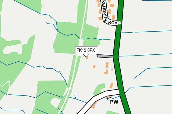 FK19 8PX map - OS OpenMap – Local (Ordnance Survey) FK19 8PX map - OS OpenMap – Local (Ordnance Survey)