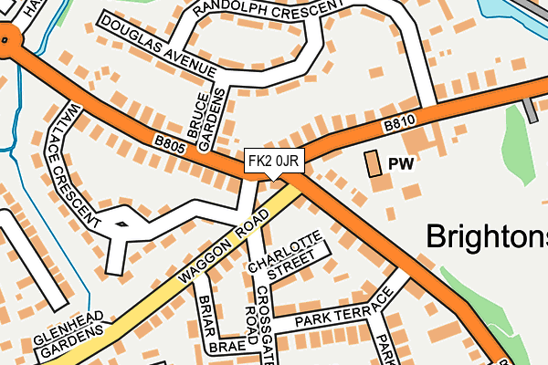 FK2 0JR map - OS OpenMap – Local (Ordnance Survey) FK2 0JR map - OS OpenMap – Local (Ordnance Survey)