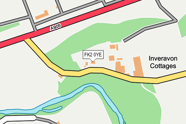 FK2 0YE map - OS OpenMap – Local (Ordnance Survey) FK2 0YE map - OS OpenMap – Local (Ordnance Survey)