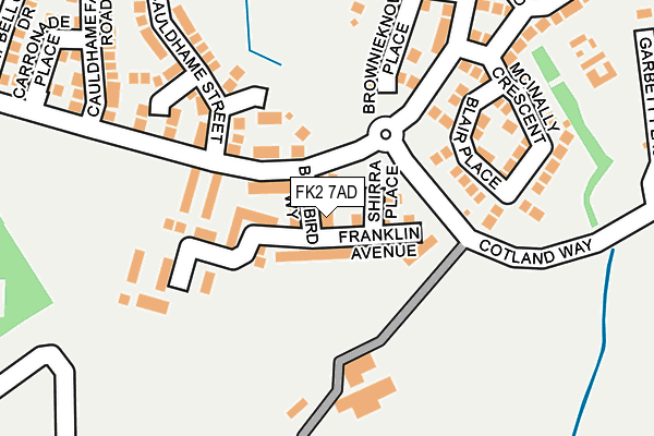 FK2 7AD map - OS OpenMap – Local (Ordnance Survey) FK2 7AD map - OS OpenMap – Local (Ordnance Survey)