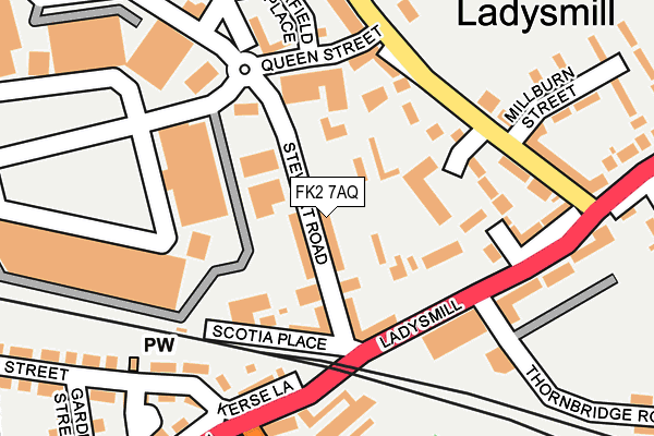 FK2 7AQ map - OS OpenMap – Local (Ordnance Survey) FK2 7AQ map - OS OpenMap – Local (Ordnance Survey)