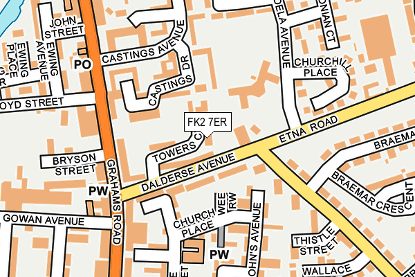 FK2 7ER map - OS OpenMap – Local (Ordnance Survey) FK2 7ER map - OS OpenMap – Local (Ordnance Survey)