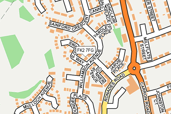 FK2 7FG map - OS OpenMap – Local (Ordnance Survey) FK2 7FG map - OS OpenMap – Local (Ordnance Survey)