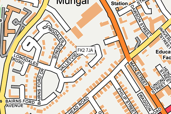 FK2 7JA map - OS OpenMap – Local (Ordnance Survey) FK2 7JA map - OS OpenMap – Local (Ordnance Survey)