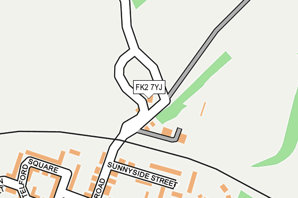 FK2 7YJ map - OS OpenMap – Local (Ordnance Survey) FK2 7YJ map - OS OpenMap – Local (Ordnance Survey)