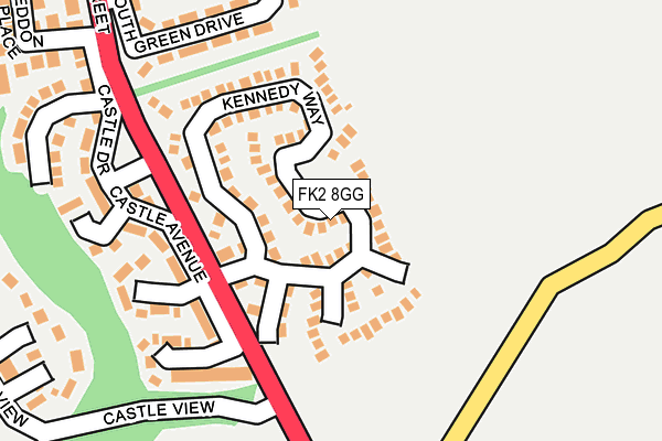 FK2 8GG map - OS OpenMap – Local (Ordnance Survey) FK2 8GG map - OS OpenMap – Local (Ordnance Survey)