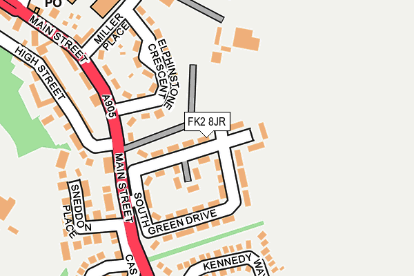 FK2 8JR map - OS OpenMap – Local (Ordnance Survey) FK2 8JR map - OS OpenMap – Local (Ordnance Survey)