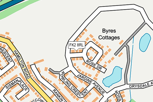 FK2 8RL map - OS OpenMap – Local (Ordnance Survey) FK2 8RL map - OS OpenMap – Local (Ordnance Survey)