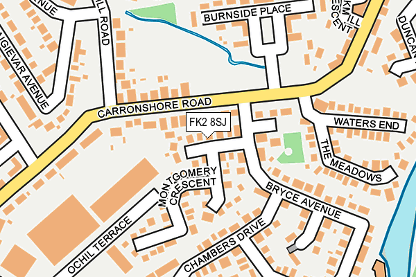 FK2 8SJ map - OS OpenMap – Local (Ordnance Survey) FK2 8SJ map - OS OpenMap – Local (Ordnance Survey)