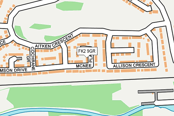 FK2 9GR map - OS OpenMap – Local (Ordnance Survey) FK2 9GR map - OS OpenMap – Local (Ordnance Survey)